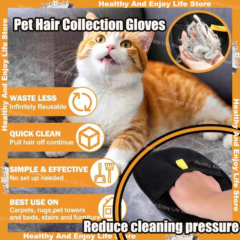 FurEver Finds Pet Hair Grooming Double Sides Gloves